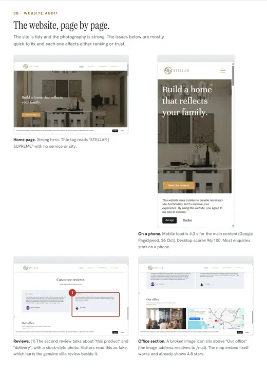 Stellar audit, website review