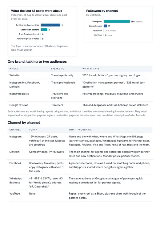 Trevio Global report, social media